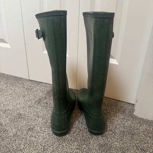 Hunter Original Tall Rain Boots Green Women’s 7.5 Waterproof Rubber - Picture 3 of 8